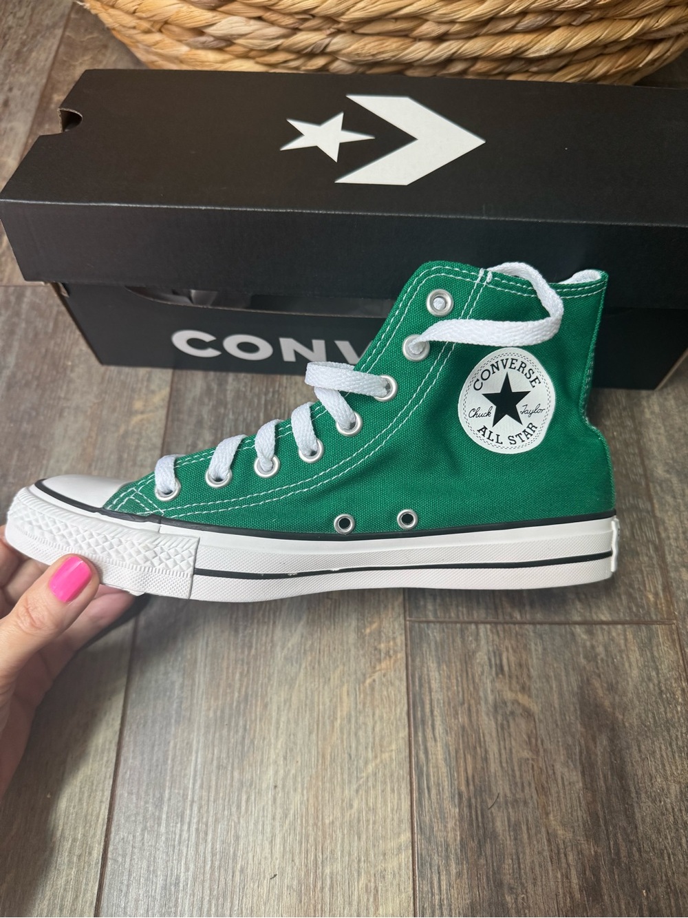 NEW! Converse Women's Green High-Top Canvas Sneakers